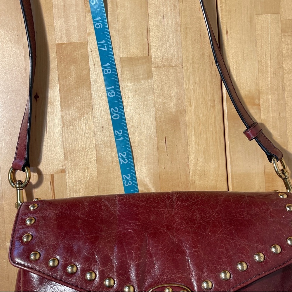 The Marc Jacobs Red Leather Studded Envelope Crossbody Bag - Picture 14 of 15